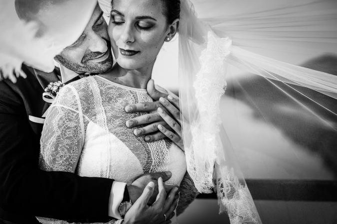 
	Bride and Groom in Black and White
