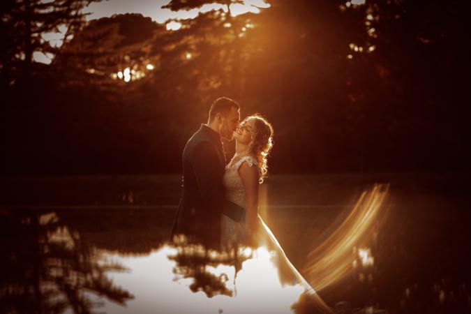 
	Wedding Photo in Sunset Light
