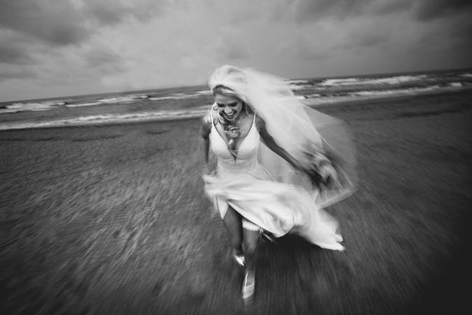 
	wedding photo on the beach
