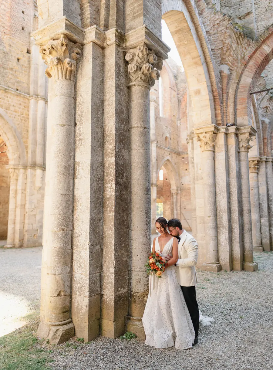 roofless abbey wedding Italy