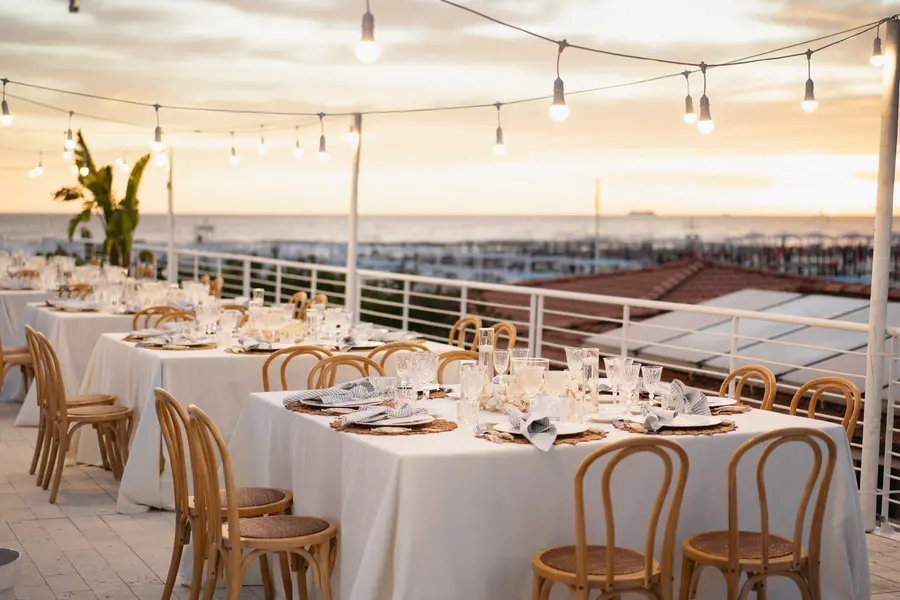 beach wedding reception Tuscany