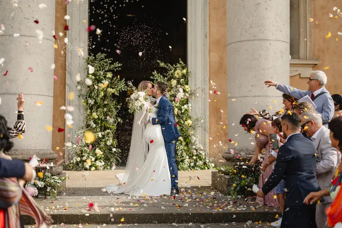 rise toast during a wedding in tuscany